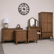 Dark Wood Wardrobe, Dressing Table Set, Chest of 4 Drawers & Pair of Wide Bedside Tables - Ashwell Range