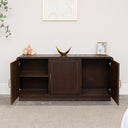 Dark Wooden 3 Door Sideboard - Kingsley Range