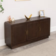 Dark Wooden 3 Door Sideboard - Kingsley Range