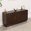 Dark Wooden 3 Door Sideboard - Kingsley Range