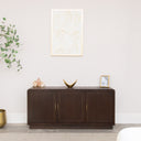 Dark Wooden 3 Door Sideboard - Kingsley Range