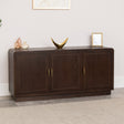 Dark Wooden 3 Door Sideboard - Kingsley Range - Damaged Seconds