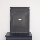 Distressed Black Rectangular Wooden Sunburst Wall Mirror - 60cm x 80cm