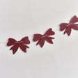 Distressed Dark Red Wooden Bow Garland - 120cm