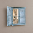Green Shutter Style Garden Mirror 60cm X 70cm