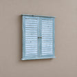 Green Shutter Style Garden Mirror 60cm X 70cm