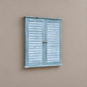 Green Shutter Style Garden Mirror 60cm X 70cm