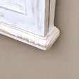 Distressed Ivory Shutter Style Garden Wall Mounted Mirror 60cm x 70cm