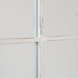 Distressed White Arched Window Wall Mirror - 100cm x 70cm