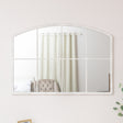 Distressed White Arched Window Wall Mirror - 100cm x 70cm