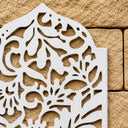 Distressed White Garden Wall Art Plaque - 30cm x 50cm