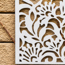 Distressed White Garden Wall Art Plaque - 30cm x 50cm