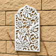 Distressed White Garden Wall Art Plaque - 30cm x 50cm
