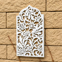 Distressed White Garden Wall Art Plaque - 30cm x 50cm