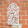 Distressed White Garden Wall Art Plaque - 30cm x 81cm