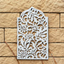 Distressed White Garden Wall Art Plaque - 30cm x 50cm
