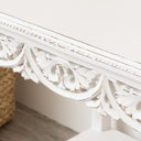 Distressed White Painted Bohemian Side Table - Freya White Range