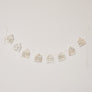 Distressed Wooden House Shaped Garland - 182cm (1.82m / 71.6')