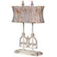 Double Distressed Iron Table Lamp with Shade