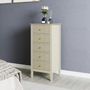 Double Wardrobe, 6 Drawer Chest of Drawers, Tall 5 Drawer Bedside Table, Pair of 3 Drawer Bedside Tables and Dressing Table Set - Hales Taupe Range