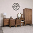 Dark Wood Wardrobe, Dressing Table Set, Chest of 4 Drawers & Pair of Bedside Tables - Ashwell Range