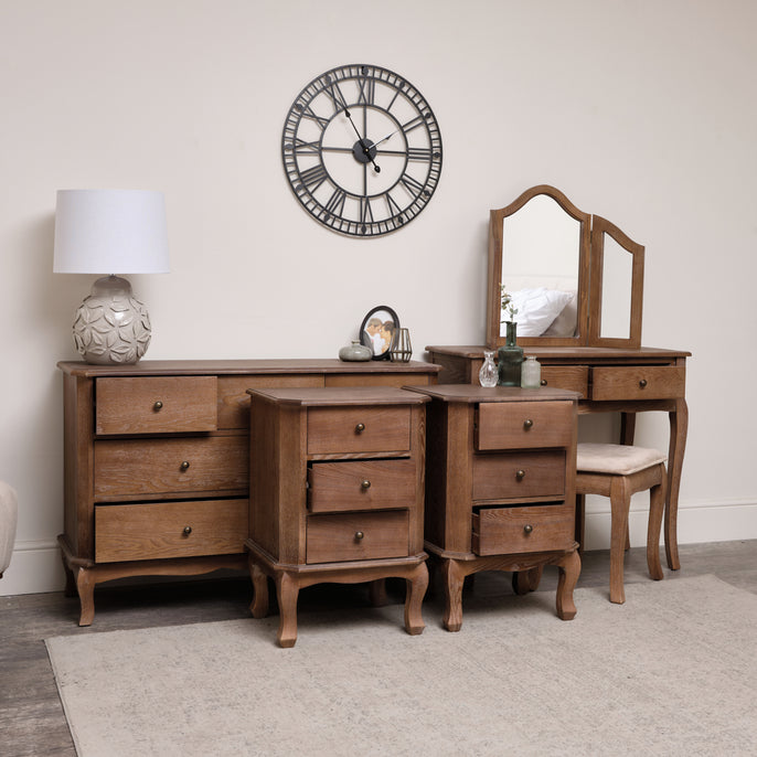Dressing Table Set, Chest of Drawers & Pair of Bedside Tables - Ashwell ...