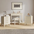 Dressing Table, Stool & Pair of 3 Drawer Bedside Tables - Hales Taupe Range