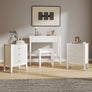 Dressing Table, Stool & Pair of 3 Drawer Bedside Tables - Hales White Range