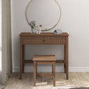 Dressing Table &amp; Stool Set - Hales Dark Wood Range