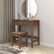 Dressing Table & Stool Set - Hales Dark Wood Range