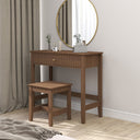 Dressing Table & Stool Set - Hales Dark Wood Range