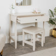 Dressing Table &amp; Stool Set - Hales Taupe Range