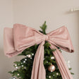 Extra Large Blush Pink Velvet Christmas Bow - 70cm x 140cm