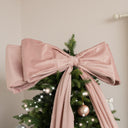Extra Large Blush Pink Velvet Christmas Bow - 70cm x 140cm