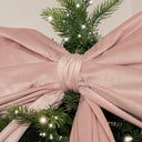 Extra Large Blush Pink Velvet Christmas Bow - 70cm x 140cm
