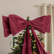 Extra Large Dark Red Velvet Christmas Bow - 70cm x 140cm