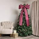 Extra Large Dark Red Velvet Christmas Bow - 70cm x 140cm