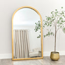 Extra Large Gilded Gold Arched Frame Leaner/Wall Mirror - 190cm x 110cm