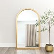 Extra Large Gilded Gold Arched Frame Leaner/Wall Mirror - 190cm x 110cm
