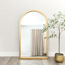 Extra Large Gilded Gold Arched Frame Leaner/Wall Mirror - 190cm x 110cm