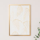 Extra Large Gold Ginkgo Textured Wall Art - 55cm x 80cm