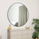 Extra Large Round Black Wall Mirror 120cm x 120cm (1.2M x 1.2M)
