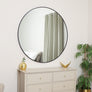 Extra Large Round Black Wall Mirror 120cm x 120cm (1.2M x 1.2M)