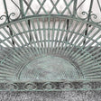 Extra Large Rustic Metal Arched Garden Bench
