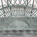 Extra Large Rustic Metal Arched Garden Bench