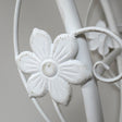 Extra Large Rustic White Metal Love Heart Bench