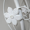 Extra Large Rustic White Metal Love Heart Bench