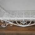 Extra Large Rustic White Metal Love Heart Bench