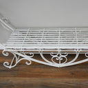 Extra Large Rustic White Metal Love Heart Bench