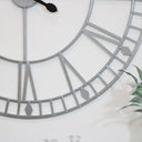 Extra Large Silver Skeleton Wall Clock 80cm x 80cm